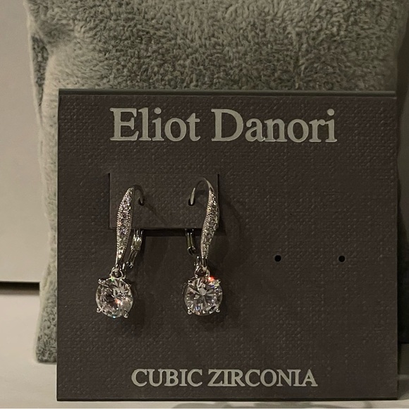 Eliot Danori Silver Cubic Zirconia Earrings - Picture 1 of 4